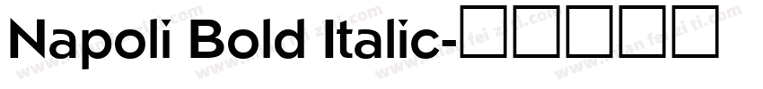Napoli Bold Italic字体转换